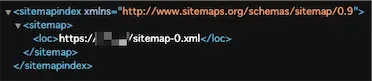 公開されたsitemap.xml